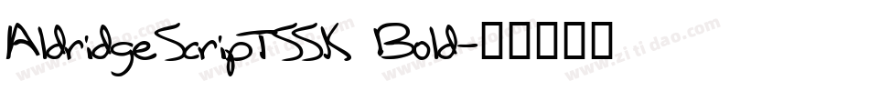 AldridgeScriptSSK Bold字体转换